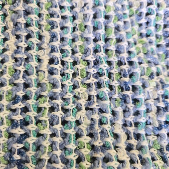 J. Jill Womens Coastal Boho Dropped Shoulder Boxy Open Knit Hoodie Sweater M - Picture 5 of 12